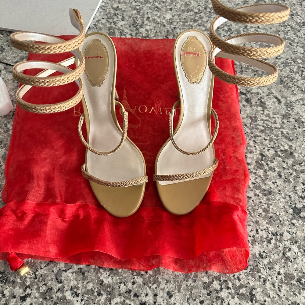 René Caovilla Cleo Woven Sandals size 41